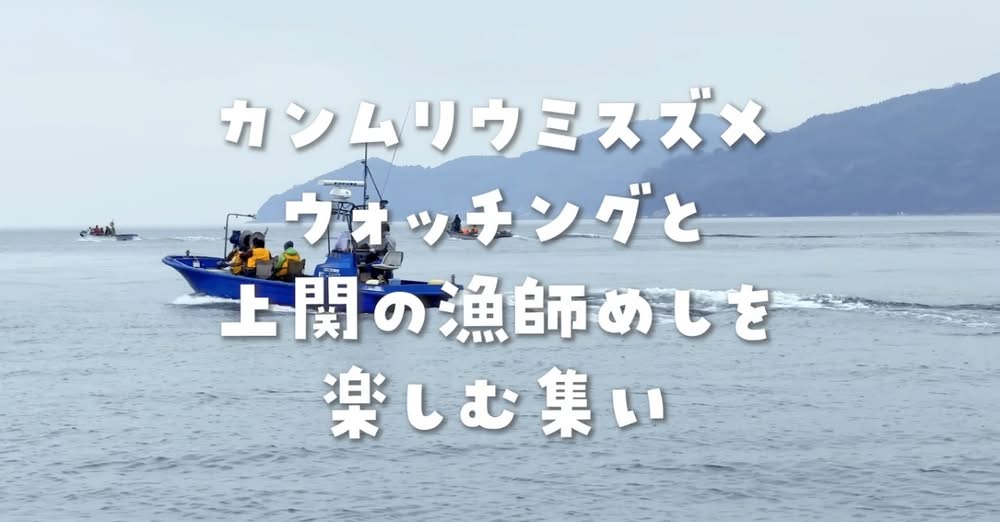 カンムリウミスズメウォッチングと上関の漁師めしを楽しむ集い