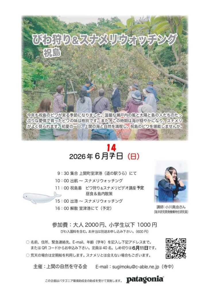 びわ狩り&スナメリウォッチングフライヤー